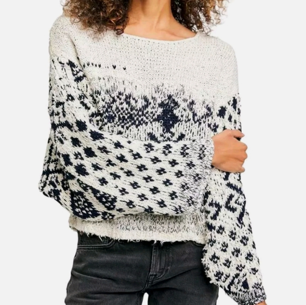 Free People Midnight Beach Pullover in Evening Ivory Combo - Picture 5 of 12